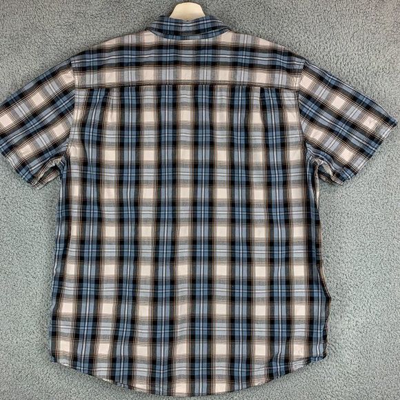 Carhartt Essential Plaid Shirt Mens Extra Large Blue Relaxed Fit Casual 103550 - Picture 6 of 12